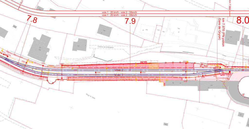 BVB - Gare de Gryon 2 Gryon 1 plan