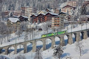 Train montagne Aigle Leysin Hiver